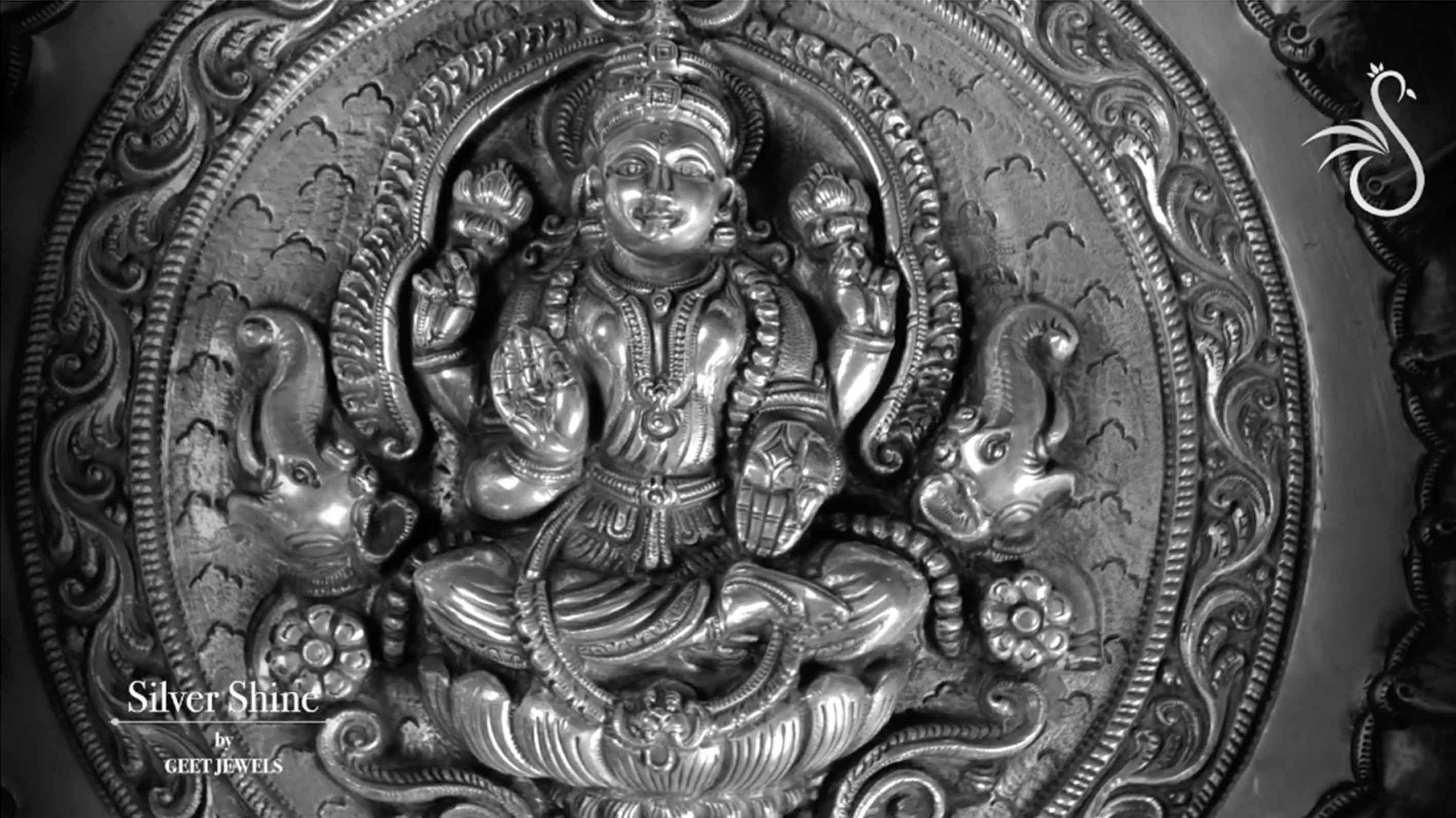 Goddess-Gaja-Lakshmi-Antique-Silver-Wall-Frame-Silver-Shine-by-Geet-Jewels