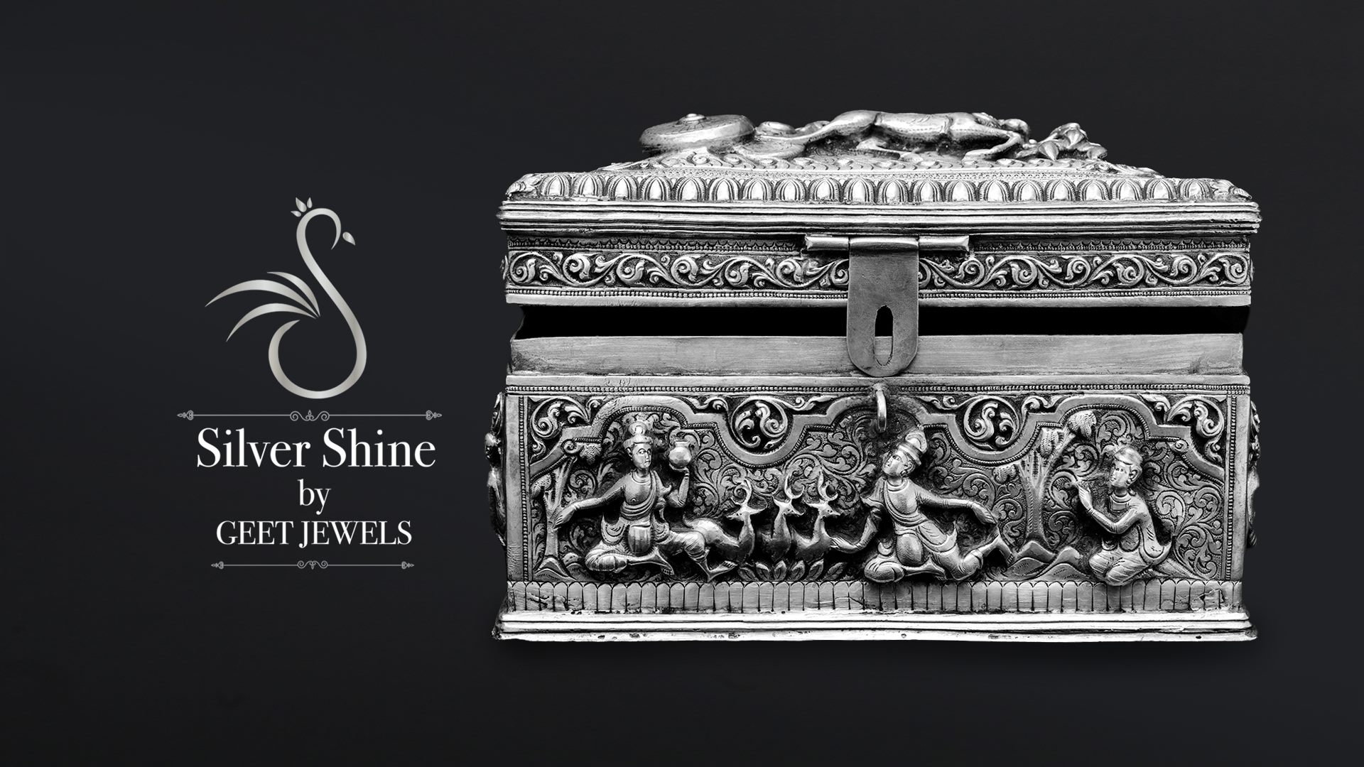silver shine box by geet jewels